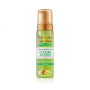 CREME OF NATURE Pure Honey styling mousse in green pump bottle avocado scent hair smoothing mousse for frizz control
