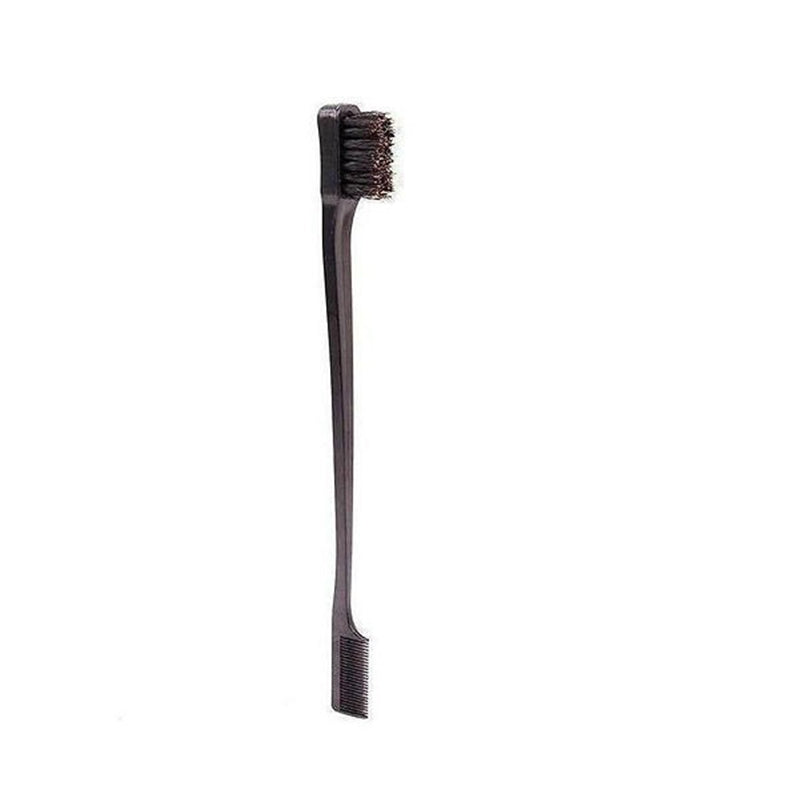 ANNIE JOY #02602 Double-Sided Edge Brush & Comb 24ct [ASSORTED BOAR BRISTLE]