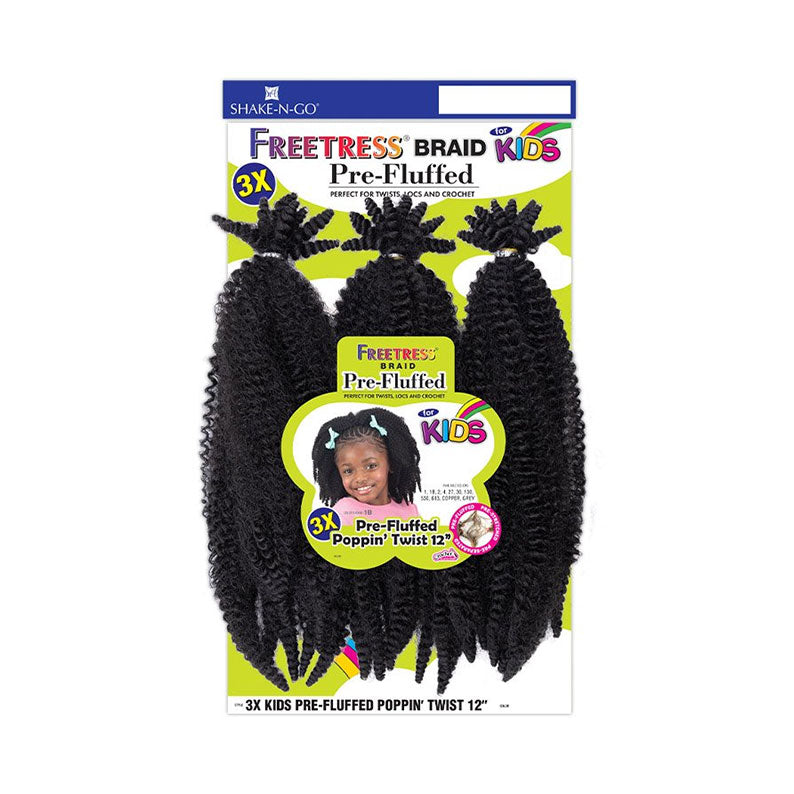 FREETRESS 3x Kids Pre Fluffed Poppin' Twist 12"