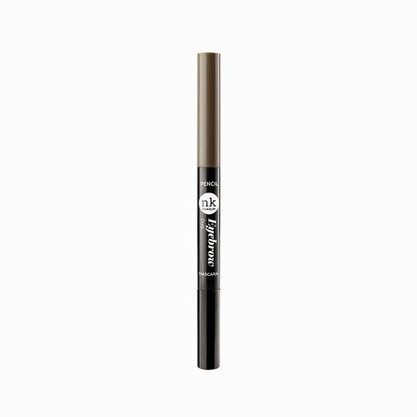 NICKA K brown eyebrow duo pencil dual ended brow pencil with spoolie for shaping and natural filling