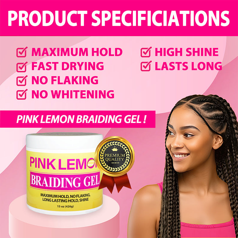 BELLATIQUE Pink Lemon Braiding Gel 15oz