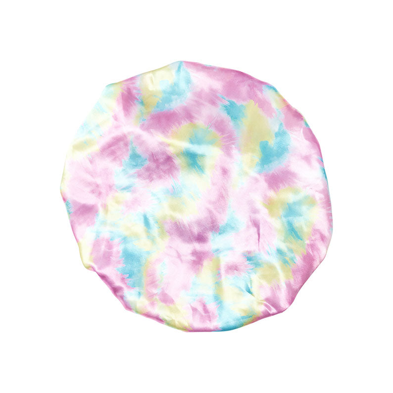 #Hq24 Silky Stylez Bonnet soyeux à bords larges [X Large] [Teinture tie-dye assortie]