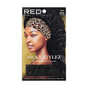Bonnet tressé soyeux à larges bords Silky Stylez [Super Jumbo] [Noir] [Bande assortie] #Hq33