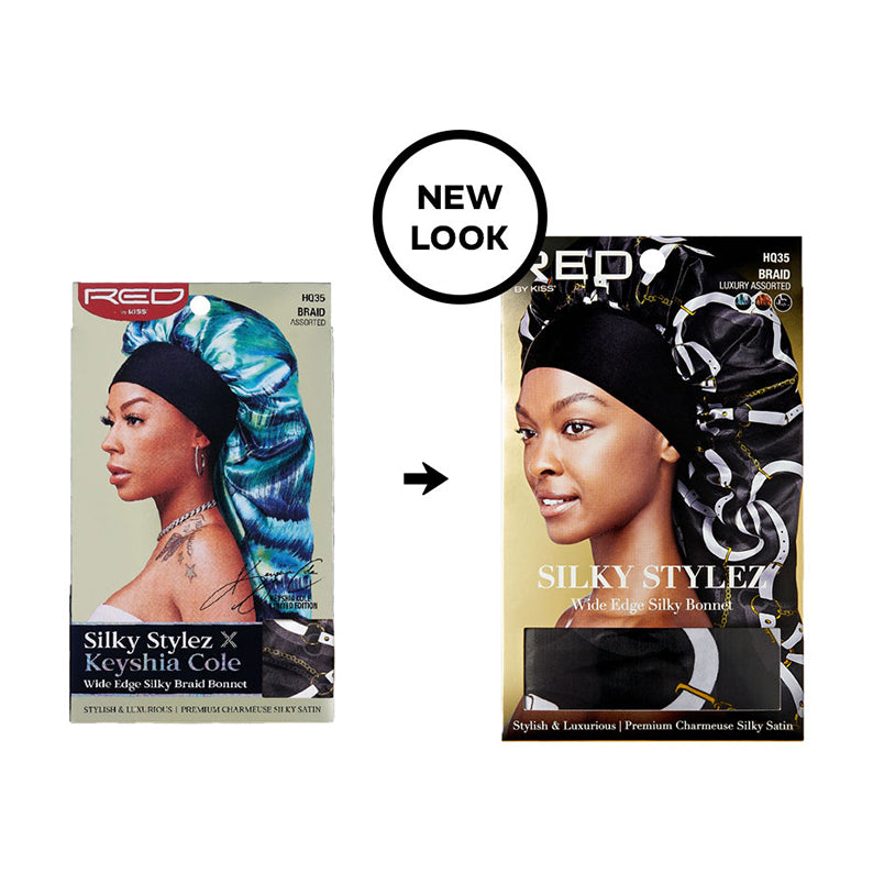 Bonnet soyeux tressé à larges bords Silky Stylez [Super Jumbo] [Assortiment de luxe] #Hq35