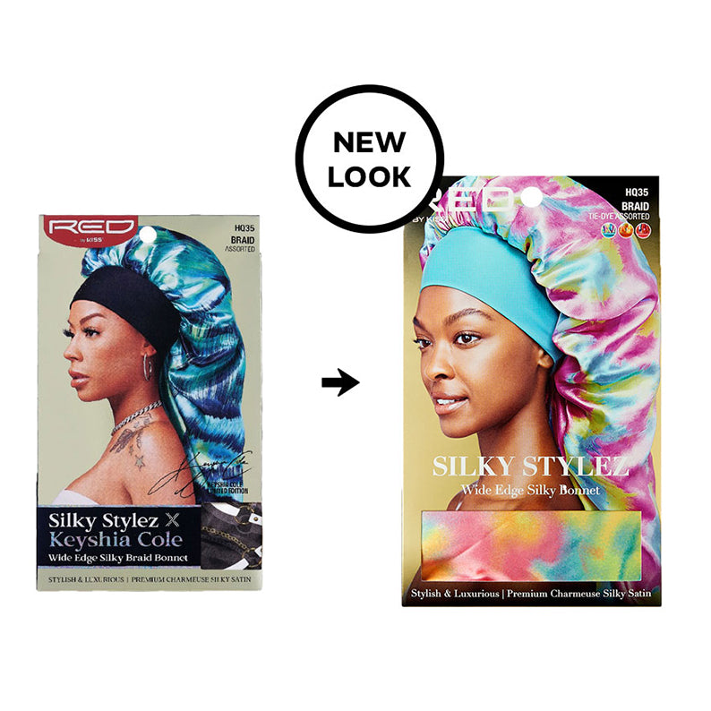 Bonnet soyeux tressé à larges bords Silky Stylez [Super Jumbo] [Assortiment de luxe] #Hq35