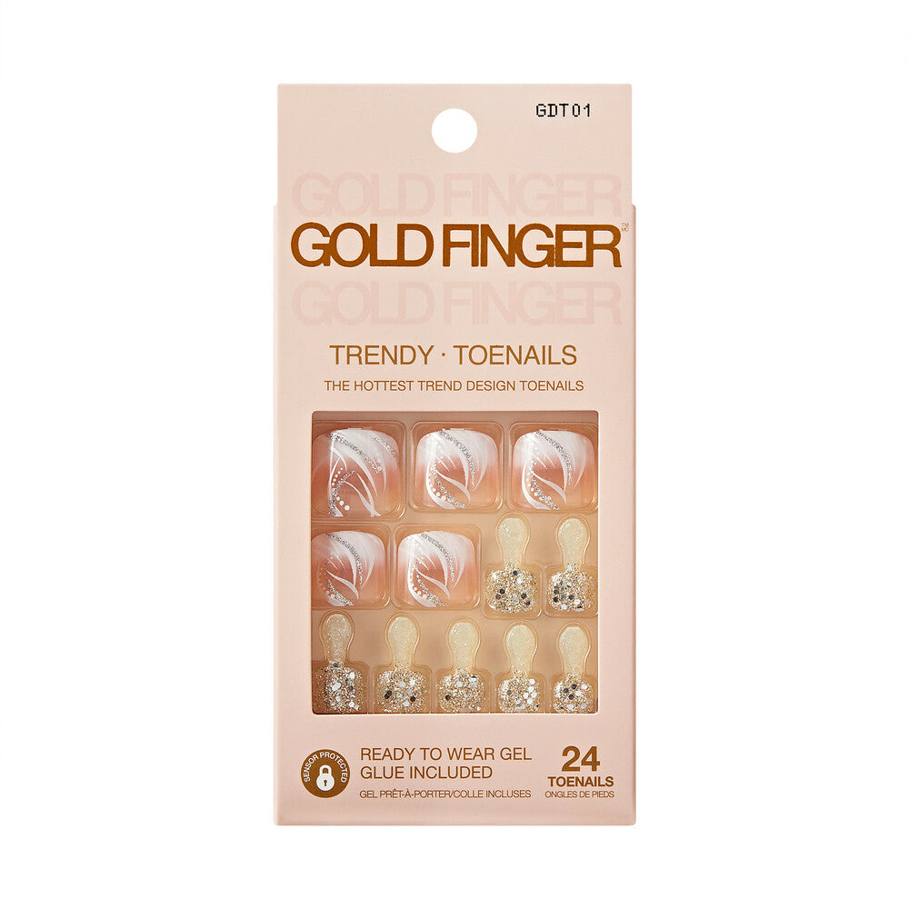 GOLD FINGER Trendy Ongles D’orteils En Acrylique [Perfect Match] #GDT01