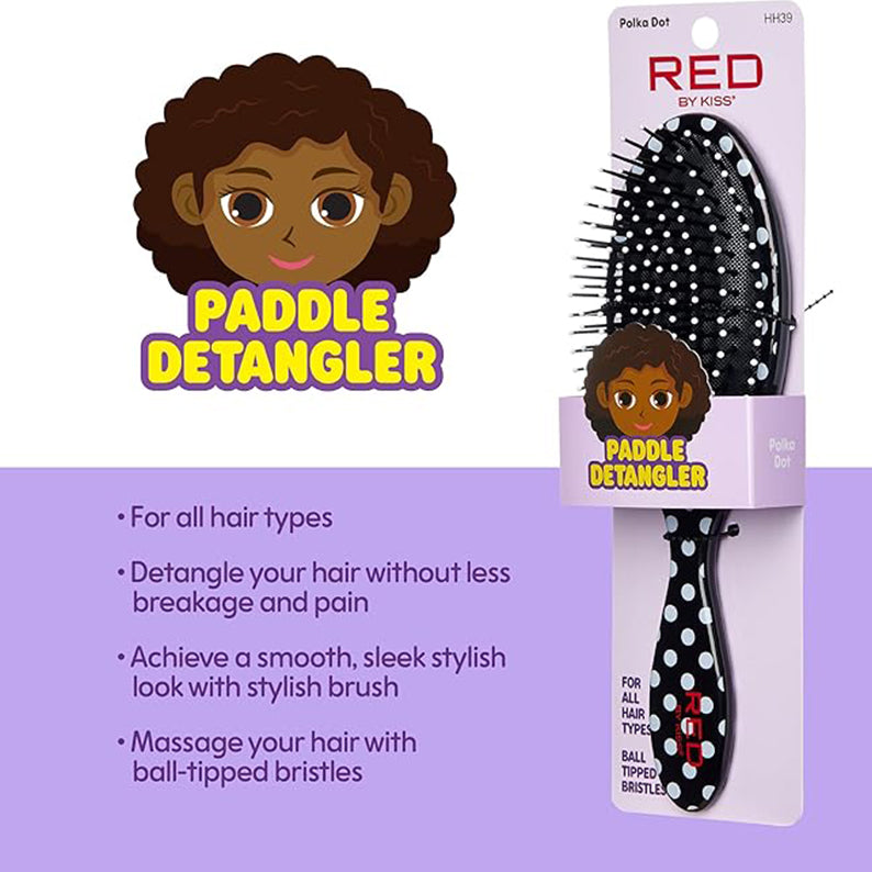 RED by KISS Kids Paddle Detangler [Polka Dots] #HH39