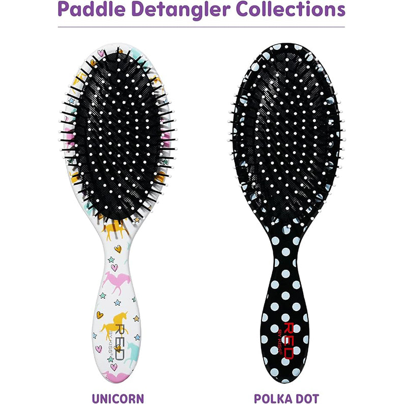 RED by KISS Kids Paddle Detangler [Polka Dots] #HH39