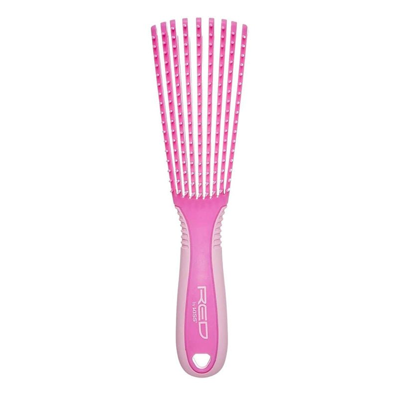 Brosse démêlante antidérapante à 9 rangs #Hh64 Glide &amp; Define [Rose]