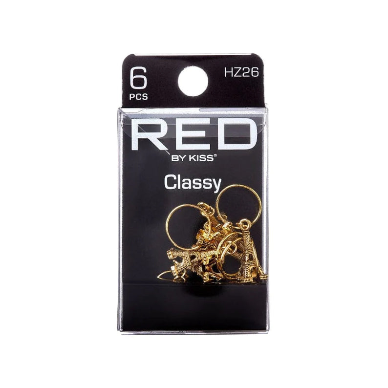 RED Braid Charm 6pcs #HZ26