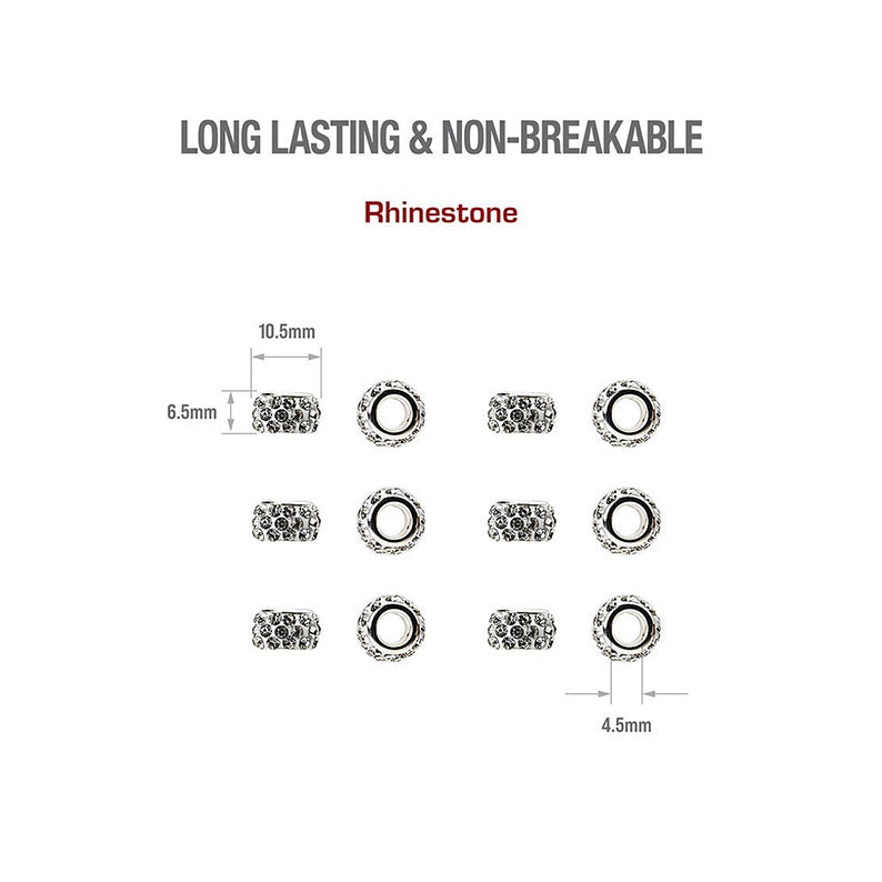 Perles de cheveux en strass 12 pcs #Ha81