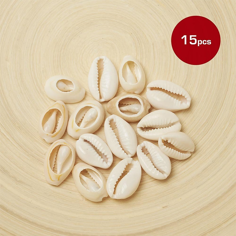 Perles pour cheveux en forme de coquillage 15 pcs #Ha75