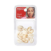 Perles pour cheveux en forme de coquillage 15 pcs #Ha75