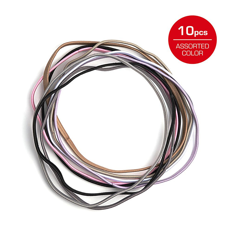 #Heb33 Bandeau de sport élastique 5 mm, 10 pièces [couleurs assorties]