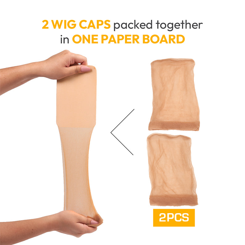 #Hwc21 Bonnet de perruque invisible HD 2 pièces [Marron naturel]