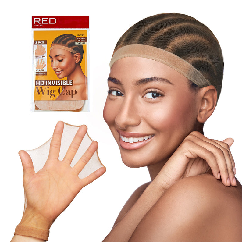 #Hwc21 Hd Invisible Wig Cap 2Pcs [Natural Brown]