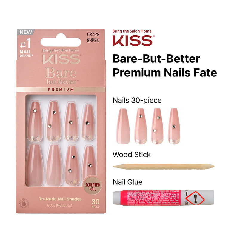 Kiss Bare But Better Premium Nails [Fate] #Bnp50