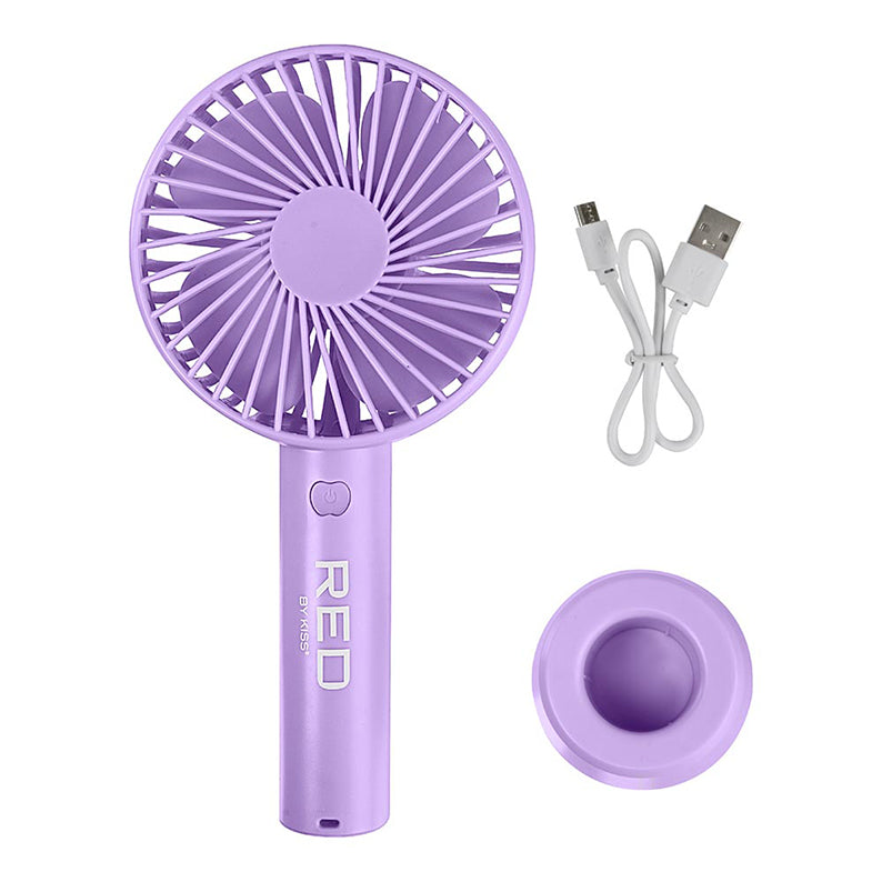 RED by KISS Portable Handheld Rechargerable Beauty Fan [PURPLE] #FAN01