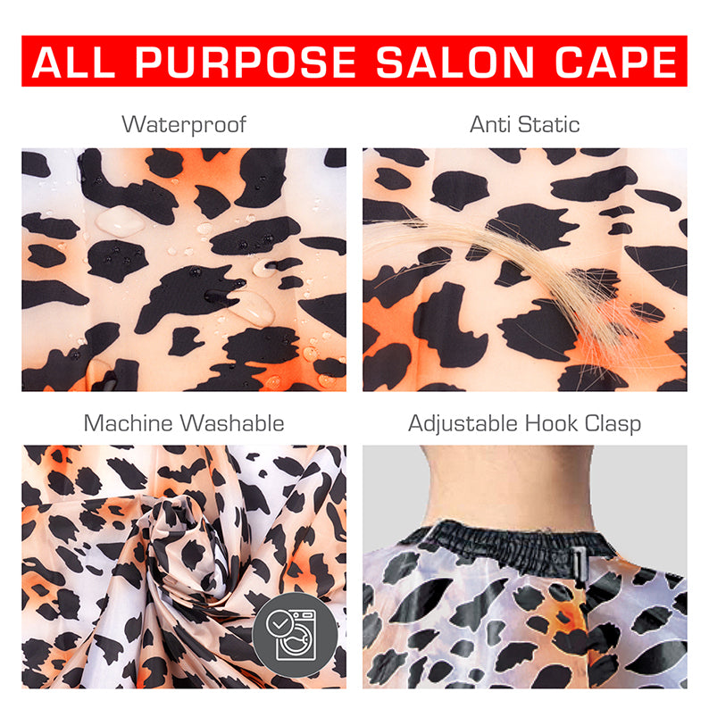 RED by KISS All Purpose Salon Nylon Cape [LEOPARD] #SA04