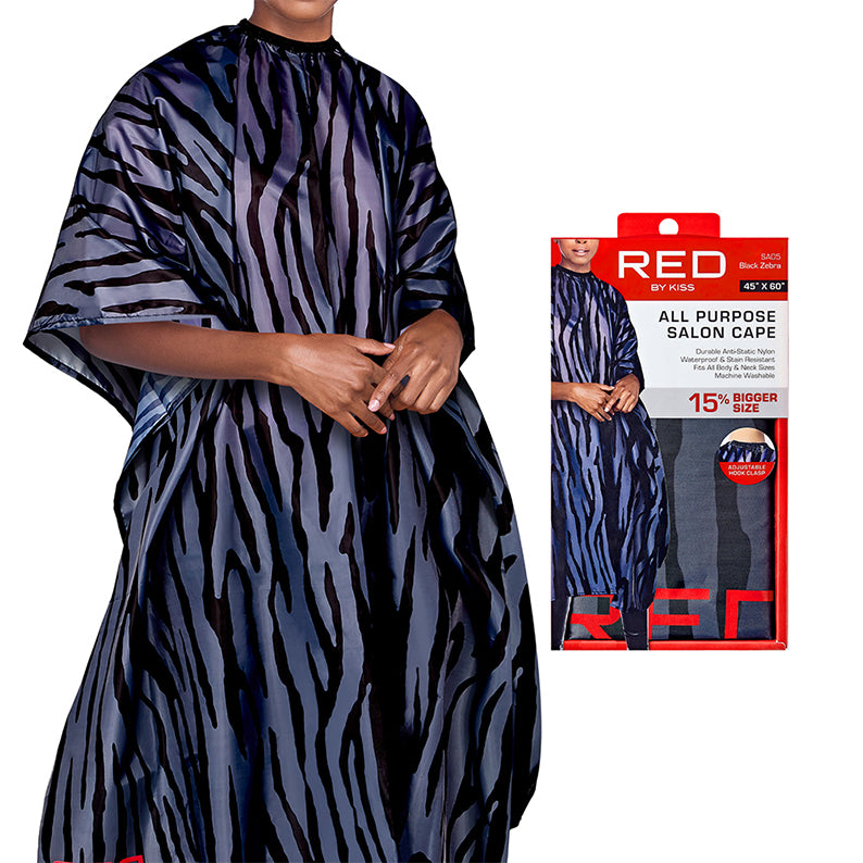 RED by KISS All Purpose Salon Nylon Cape [ZEBRA] #SA05