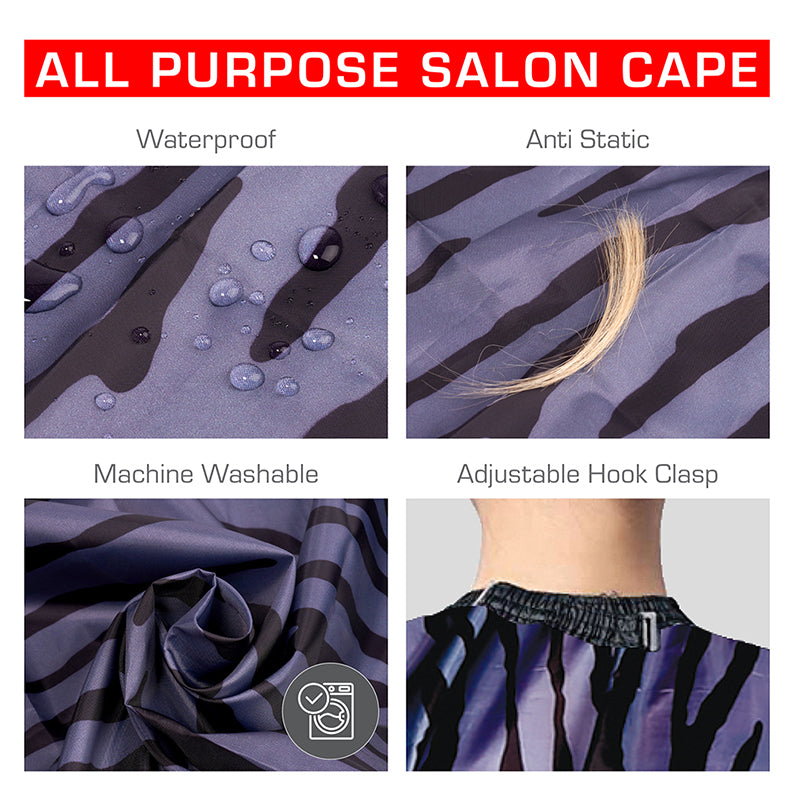 Cape de salon en nylon tout usage [Zèbre] #SA05