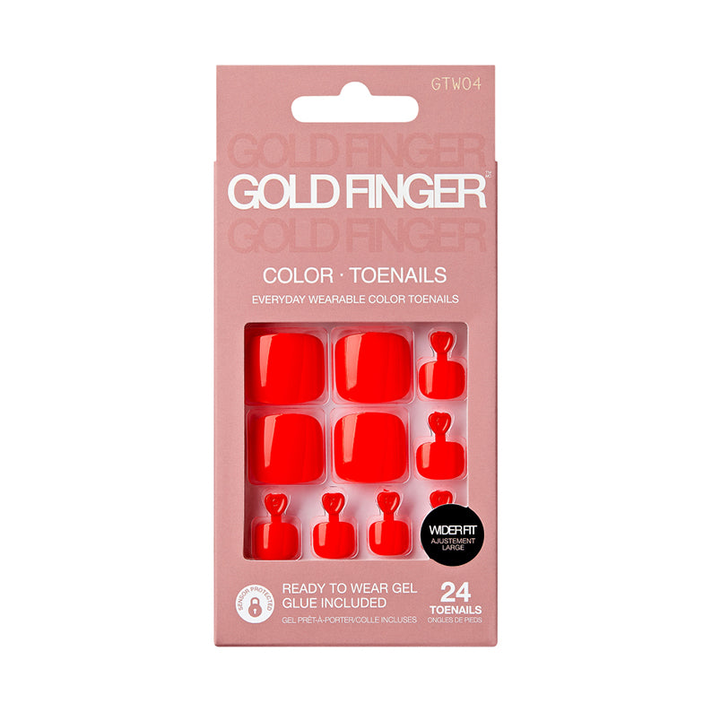 KISS Gold Finger Color Wider Fit Toenails [BLOODLINE] #GTW04