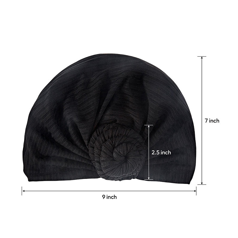 Turban pré-noué Glamour Premium [Noir] #Hq401