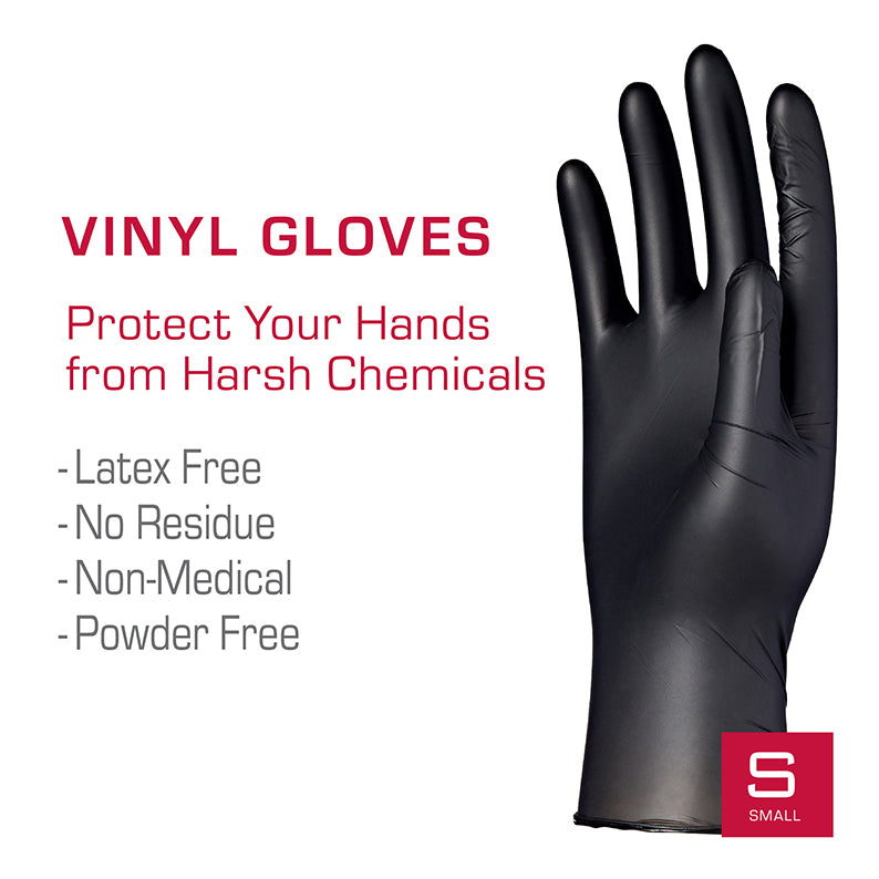 Black Vinyl Glove 8Pcs [Medium] #Vgl06