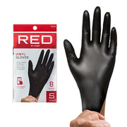 Black Vinyl Glove 8Pcs [Medium] #Vgl06
