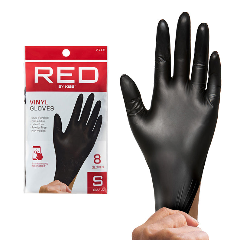 Black Vinyl Glove 8Pcs [Medium] #Vgl06