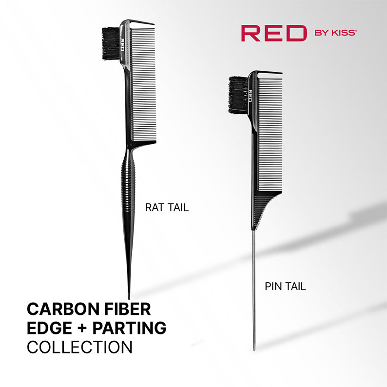 #Hh108 Peigne de séparation et de coupe 3 en 1 100 % poils de sanglier [fibre de carbone] [queue de rat]