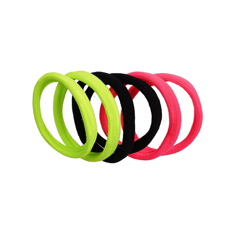 #Heb52 Élastiques à queue de cheval 6 pièces [Moyen] [Couleurs assorties]