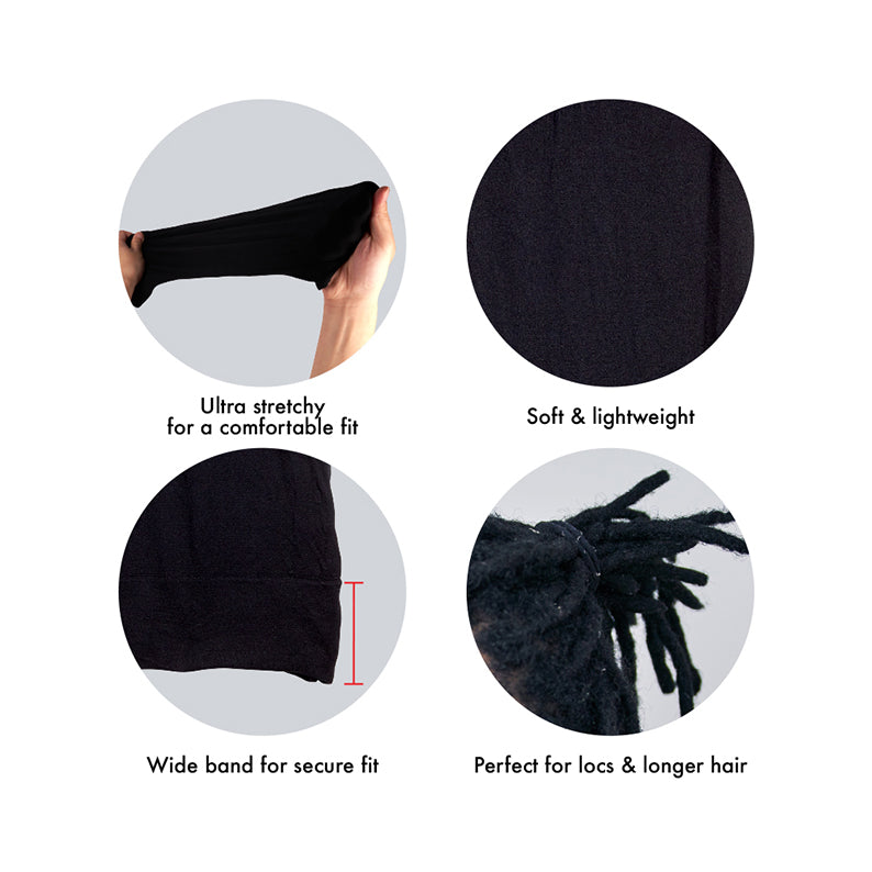 #Hds04 Dreadlock Stocking Cap [Jumbo] [Black]