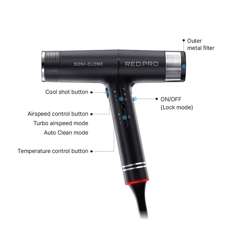 RED by KISS Pro Soni-Clone Hair Dryer #BLDC01