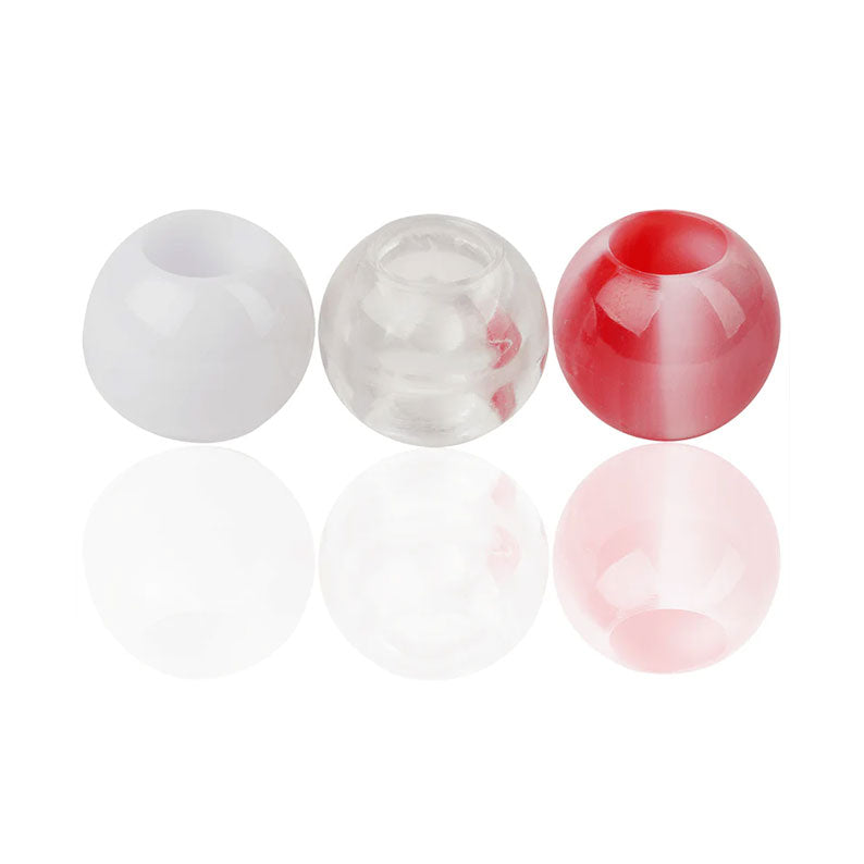 Perles rondes Joy #01914 très grandes [mélange de 2 tons rouges]