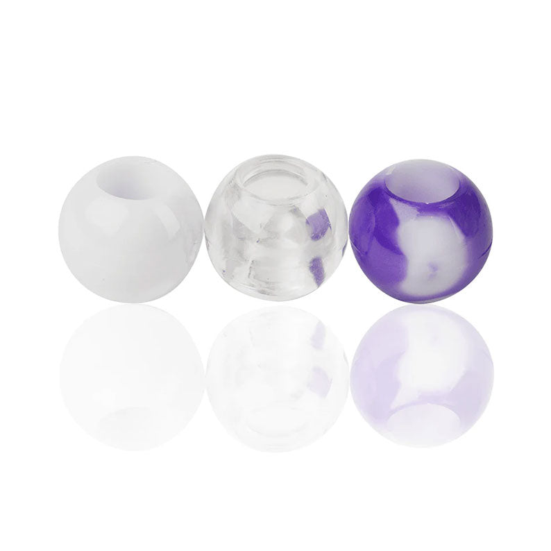 Perles rondes Joy #01916 très grandes [mélange de 2 tons violets]