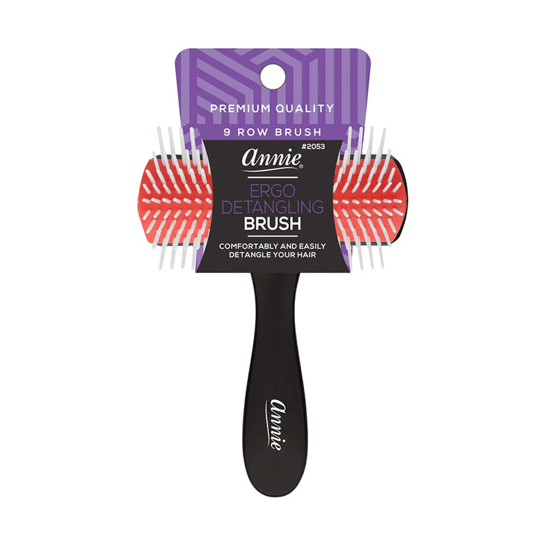 ANNIE ERGO #02053 Detangling Brush 9 Row