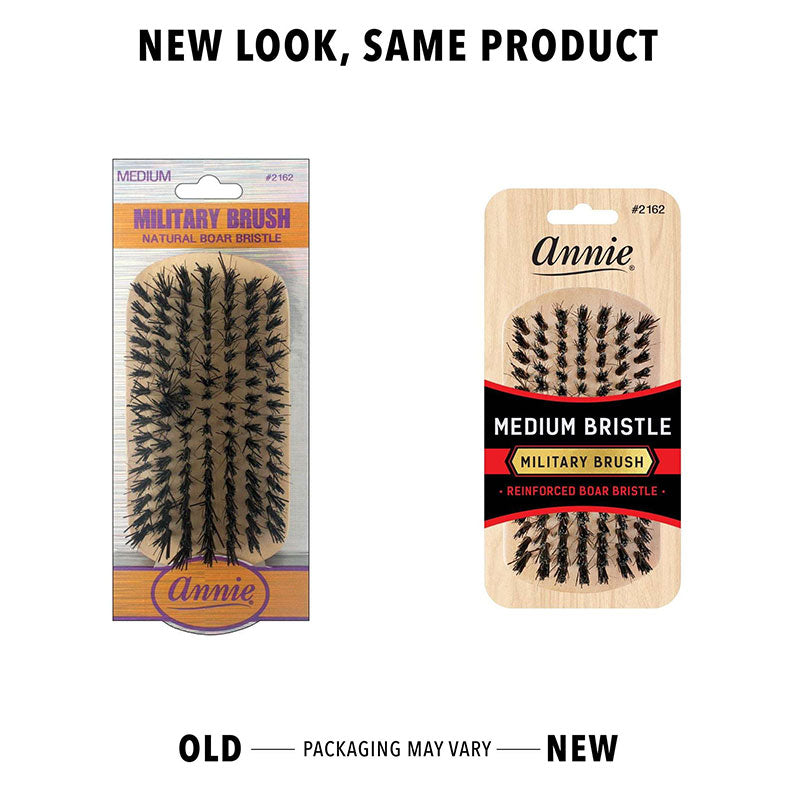 #02162 Brosse militaire moyenne en poils de sanglier [Brun clair]