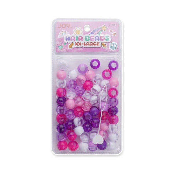 Perles rondes Joy #16871, très grandes, 2 tons [couleurs assorties violettes]