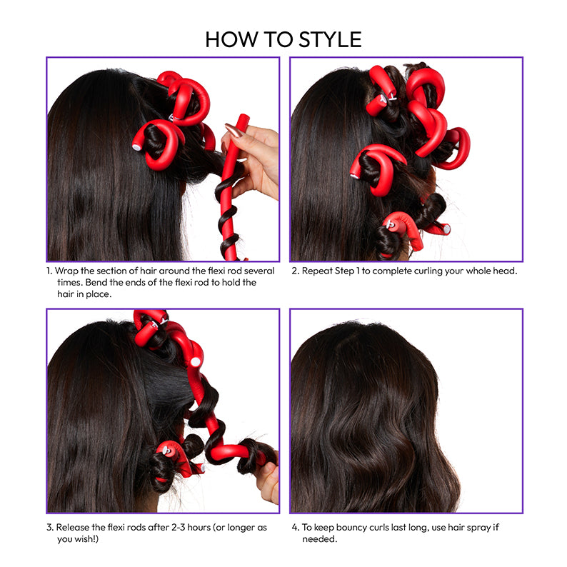 RED by KISS Flexi Rods 10" Length 1 1/4" Diameter 3pcs [BLUE] #HRF21