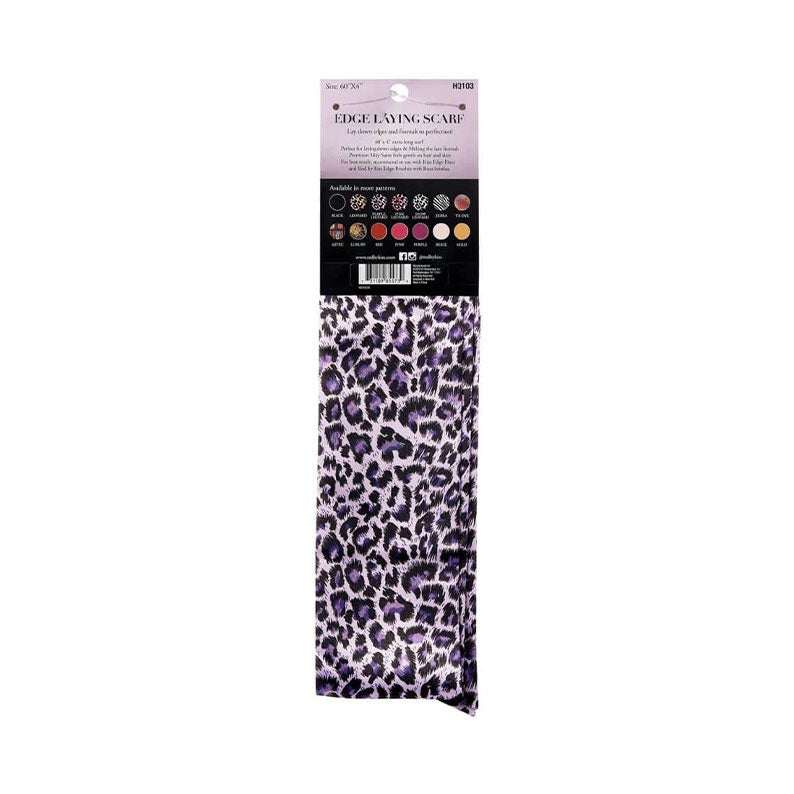 RED by KISS #HQ103 Silky Satin Edge Scarf [PINK/PURPLE LEOPARD ASSORTED]