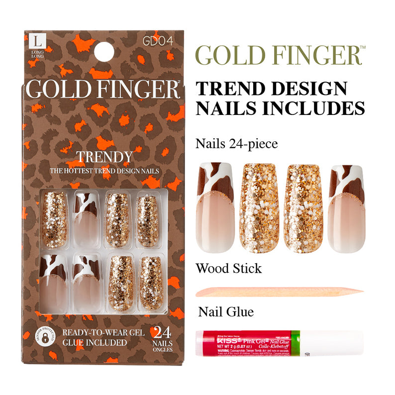 KISS Gold Finger Trendy Nails [TOTALLY GOT THIS] #GD04