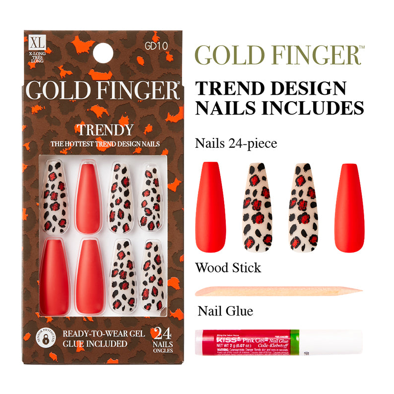 KISS Gold Finger Trendy Nails [EUREKA] #GD10