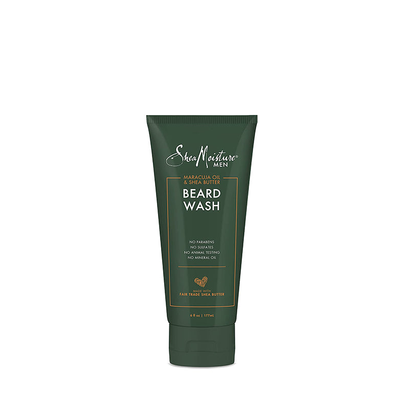 SheaMoisture Men maracuja oil and shea butter beard wash for men in green 6 oz squeeze tube