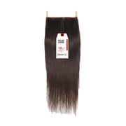 SENSATIONNEL 7A straight hair closure. 5x5 lace 12 inch natural dark brown straight hair