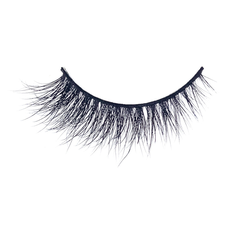 EBIN 3D mink cat lashes single dramatic wispy black false eyelash with flared winged cat eye shape