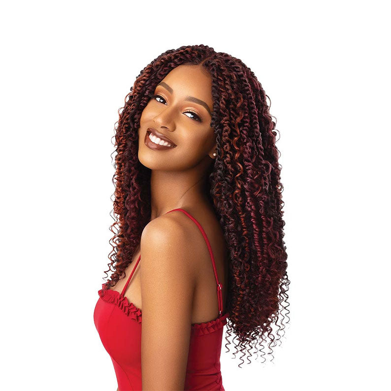 OUTRE X-PRESSION TWISTED UP Synthetic Hair 4X4 Lace Front Wig  BOHO PASSION WATERWAVE 22"