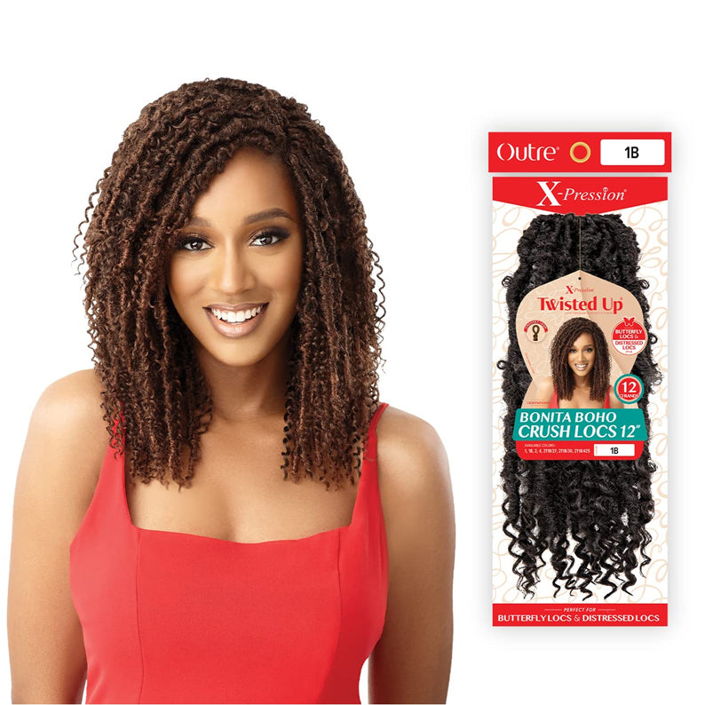 OUTRE Crochet Braids X-Pression Twisted Up Bonita Boho Crush Locs 12"