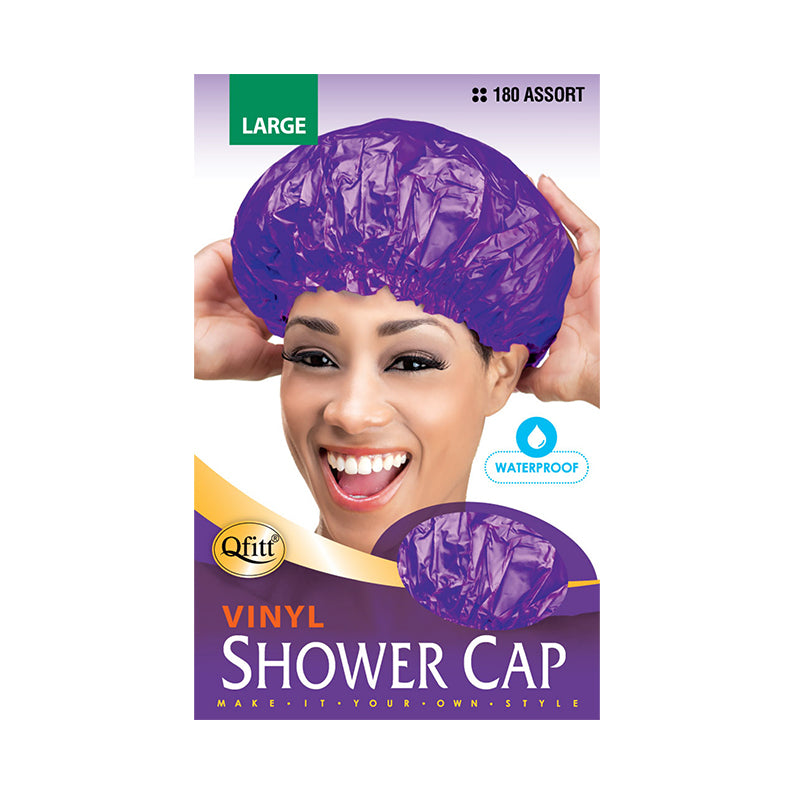 M&M QFITT Vinyl Shower Cap [LARGE] [ASSORTED COLOR] #180