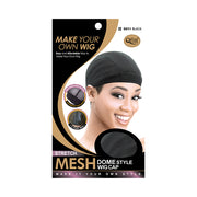 Bonnet de perruque en maille extensible M&amp;M Qfitt style dôme [Noir] #5011